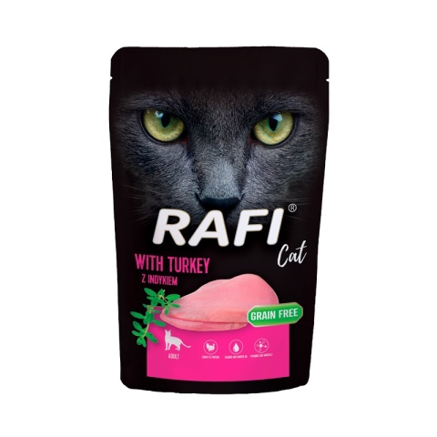 Mokra karma dla kota RAFI Cat Adult z indykiem 100 g