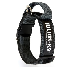 Obroża dla dużych psów, z uchwytem i blokadą bezpieczeństwa JULIUS K9 czarna