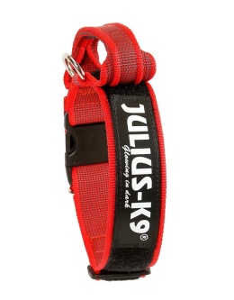 Obroża dla dużych psów, z uchwytem i blokadą bezpieczeństwa JULIUS K9 czerwona