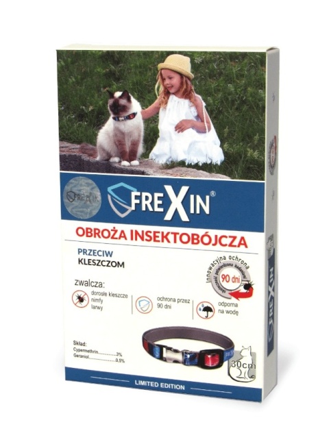Obroża insektobójcza dla kotów i kociąt FREXIN 30 cm