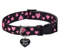 Obroża taśmowa dla psa lub kota GOOD LUCK czarna