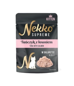 Tuńczyk z łososiem w galaretce saszetka dla kociąt NEKKO SUPREME ADULT 70g