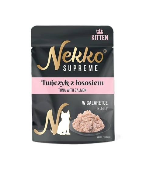Tuńczyk z łososiem w galaretce saszetka dla kociąt NEKKO SUPREME ADULT 70g