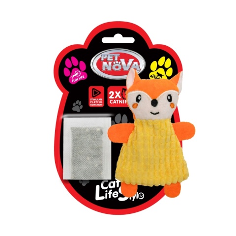 Pluszowa zabawka dla kota lis z kocimiętką CATNIP
