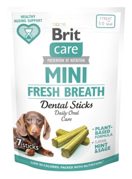 Pałeczki dentystyczne dla psów Brit Care Dog Mini Snacks Fresh Breath 120g