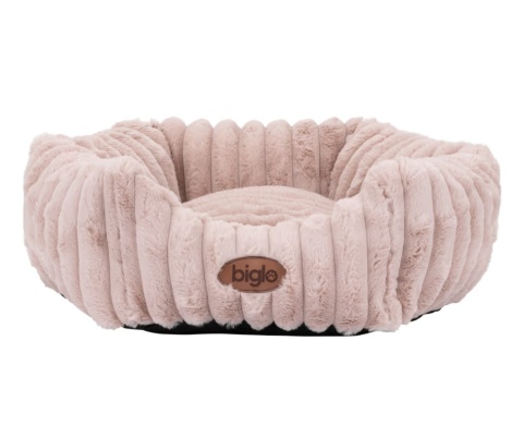 Legowisko dla psa i kota Biglo Cobe Hexagon różowe