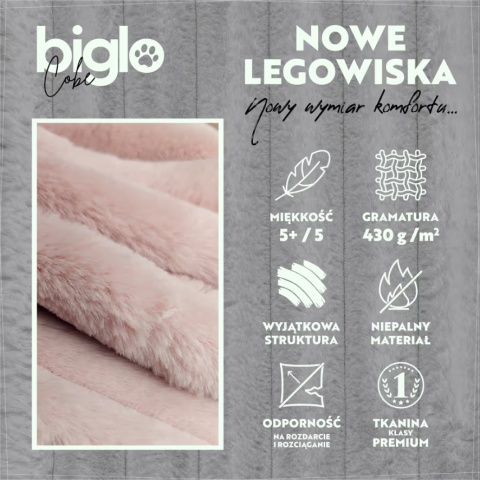 Legowisko dla psa i kota Biglo Cobe Hexagon różowe