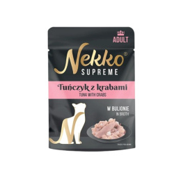 Tuńczyk z krabami w bulionie saszetka NEKKO SUPREME ADULT70g