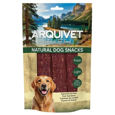 Naturalny przysmak dla psa - paski z kaczki ARQUIVET 100 g