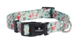 Regulowana obroża dla psa i kota Flamingo Samar zielona