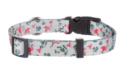 Regulowana obroża dla psa i kota Flamingo Samar zielona