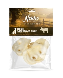 Noski wieprzowe białe NEKKO Natural Snack 3 szt.