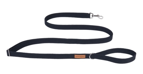 Smycz regulowana Easy Fix Cotton AMIPLAY czarna