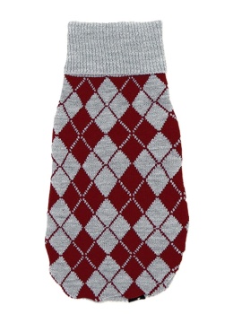 Sweterek w romby dla psa LAB bordo
