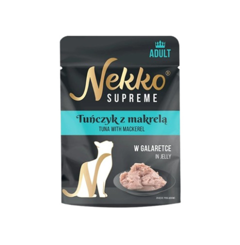 Tuńczyk z makrelą w galarecie saszetka NEKKO SUPREME ADULT70g Tuńczyk z makrelą w galarecie saszetka NEKKO SUPREME ADULT70g