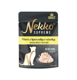 Pierś z kurczaka z szynką w bulionie saszetka NEKKO SUPREME ADULT70g