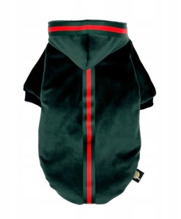 Welurowa bluza dla psa VELVET zielona