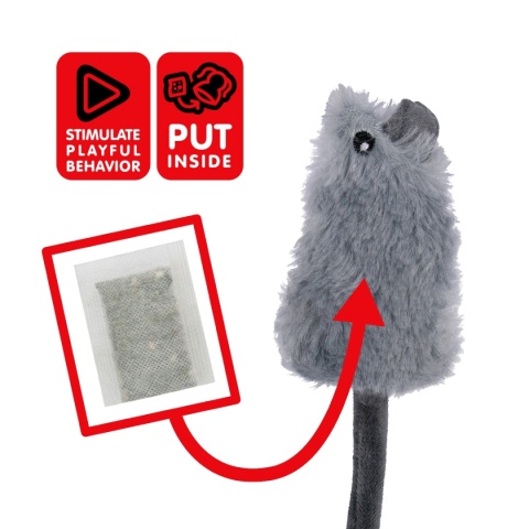 Pluszowa zabawka dla kota mysz z kocimiętką CATNIP