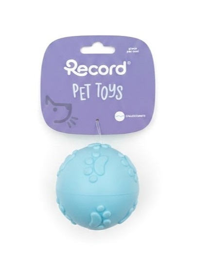 Zabawka dla psa w kształcie piłki RECORD Primi niebieska