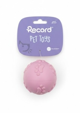 Zabawka dla psa w kształcie piłki RECORD Primi różowa