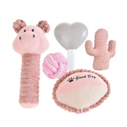 Zestaw prezentowy dla psa 5w1, różowy BARRY KING