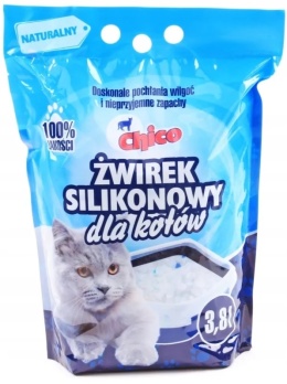 Żwirek silikonowy dla kota naturalny CHICO 3,8 l