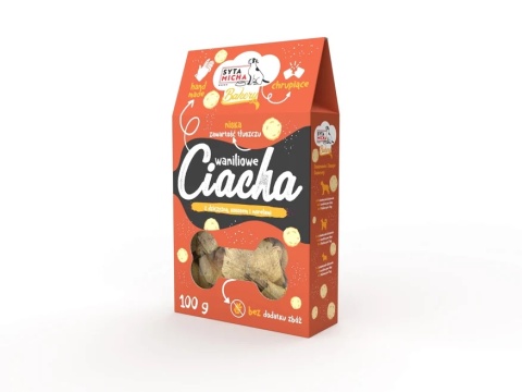 Ciastka dla psa Waniliowe ciacha z dziczyzną, kokosem i morelami 100g