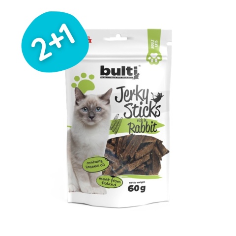 Jerky Sticks bogate w królika dla kota BULTI