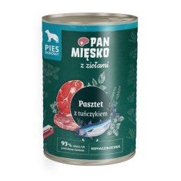 Karma mokra dla psa z Ziołami Pasztet z królikiem PAN MIĘSKO 400g