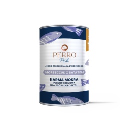 Karma mokra monobiałkowa dla psów Morszczuk z batatem PERRO 400 g