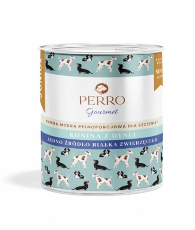 Karma mokra monobiałkowa - konina z dynią dla szczeniąt PERRO Gourmet 400 g lub 800 g