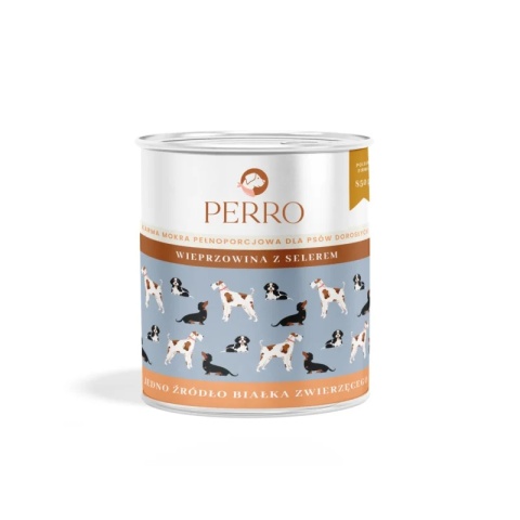 Karma mokra monobiałkowa - wieprzowina z selerem PERRO 410g