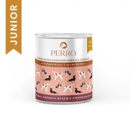 Karma mokra monobiałkowa - wieprzowina i marchewka dla szczeniąt PERRO 410g