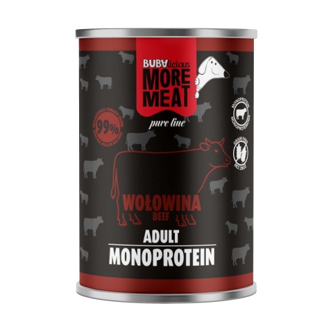 Karma mokra monoproteinowa Wołowina dla psa BUBAlicious 400 g