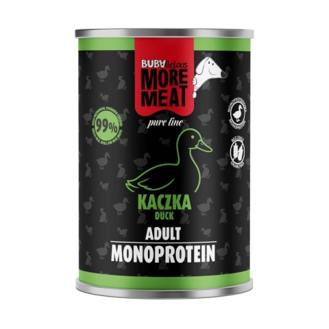 Karma mokra monoproteinowa Kaczka dla psów BUBAlicious 400 g