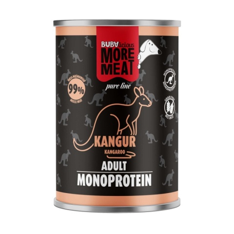 Karma mokra monoproteinowa Kangur dla psa BUBAlicious 400 g