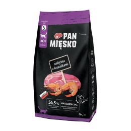 Karma sucha dla kota Cielęcina z krewetkami PAN MIĘSKO 1,6kg