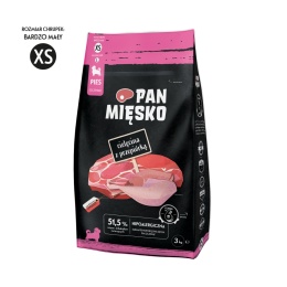 Karma sucha dla szczeniaka Cielęcina z przepiórką PAN MIĘSKO 3kg
