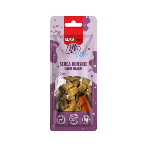 Liofilizowane przysmaki dla psa serca końskie BUBAlicious 35g