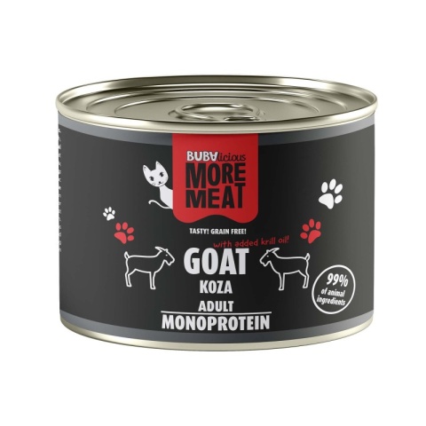 Mokra karma monoproteinowa dla kota koza BUBAlicious 185 g