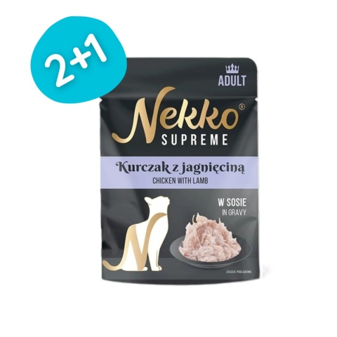 Pierś z kurczaka z jagnięciną w sosie saszetka NEKKO SUPREME ADULT 70g