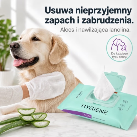 Rękawice, chusteczki do czyszczenia sierści zwierząt ARTERO 20 szt.