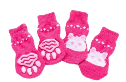 Skarpetki antypoślizgowe dla psa lub kota PET SOCKS różowe