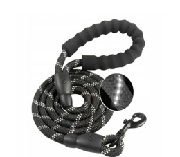 Smycz linka dla psów średnich i dużych ras ADVENTURE czarna