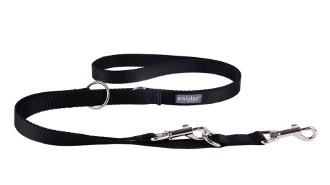 Smycz regulowana 6 in 1 AMIPLAY POPULAR Czarna