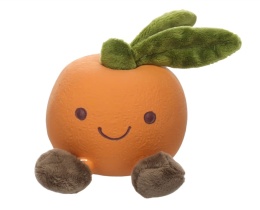 Zabawka z piszczałką dla psa, pomarańcza do gryzienia i przytulania CITRI ORANGE